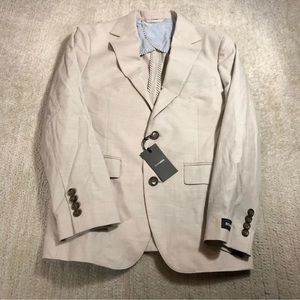 Bonobos blazer slim fit size 40R sport coat two buttons jacket chambray beige